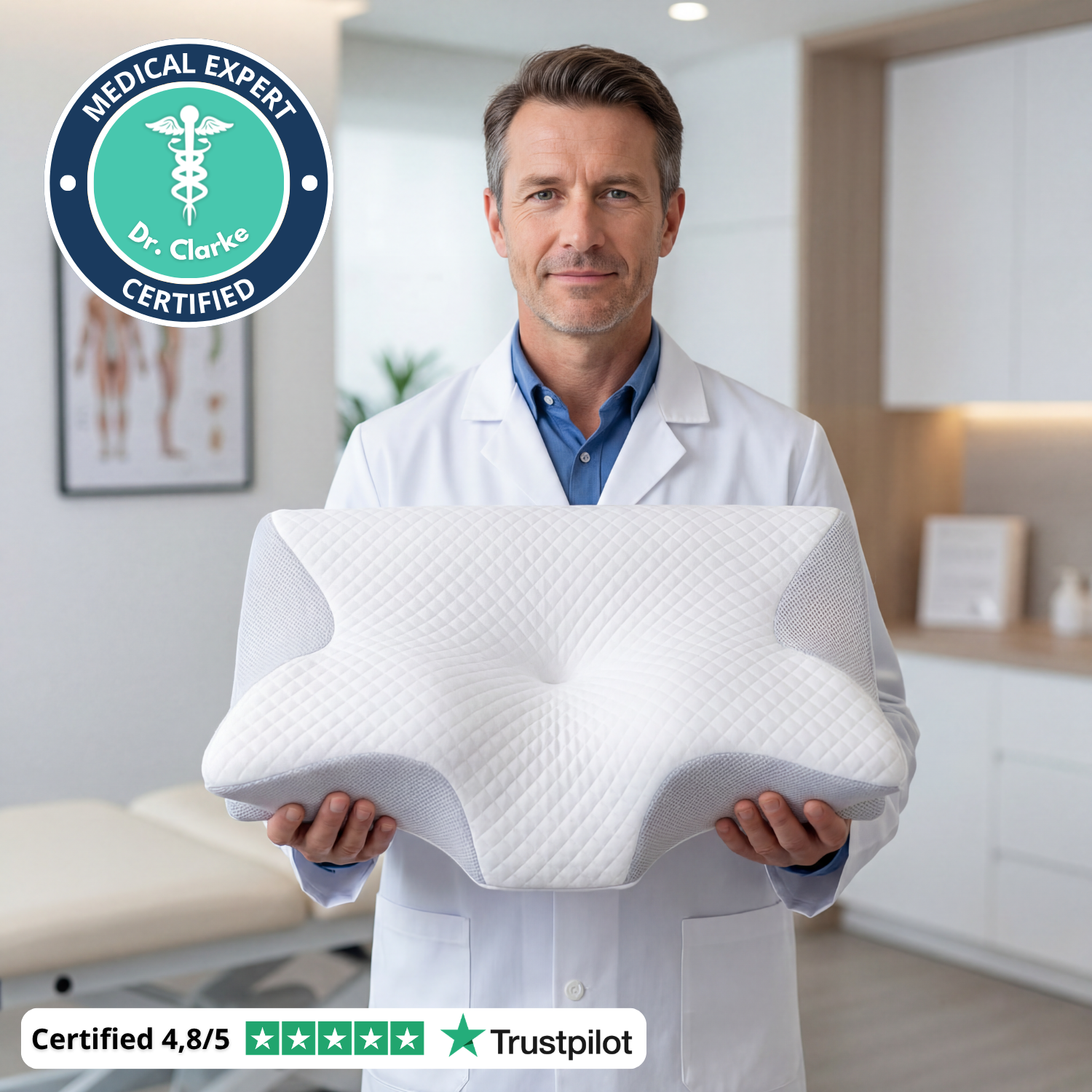 OUR BEST-SELLER – THE ORTHOPAEDIC PILLOW DESIGNED WITH PRACTITIONERS