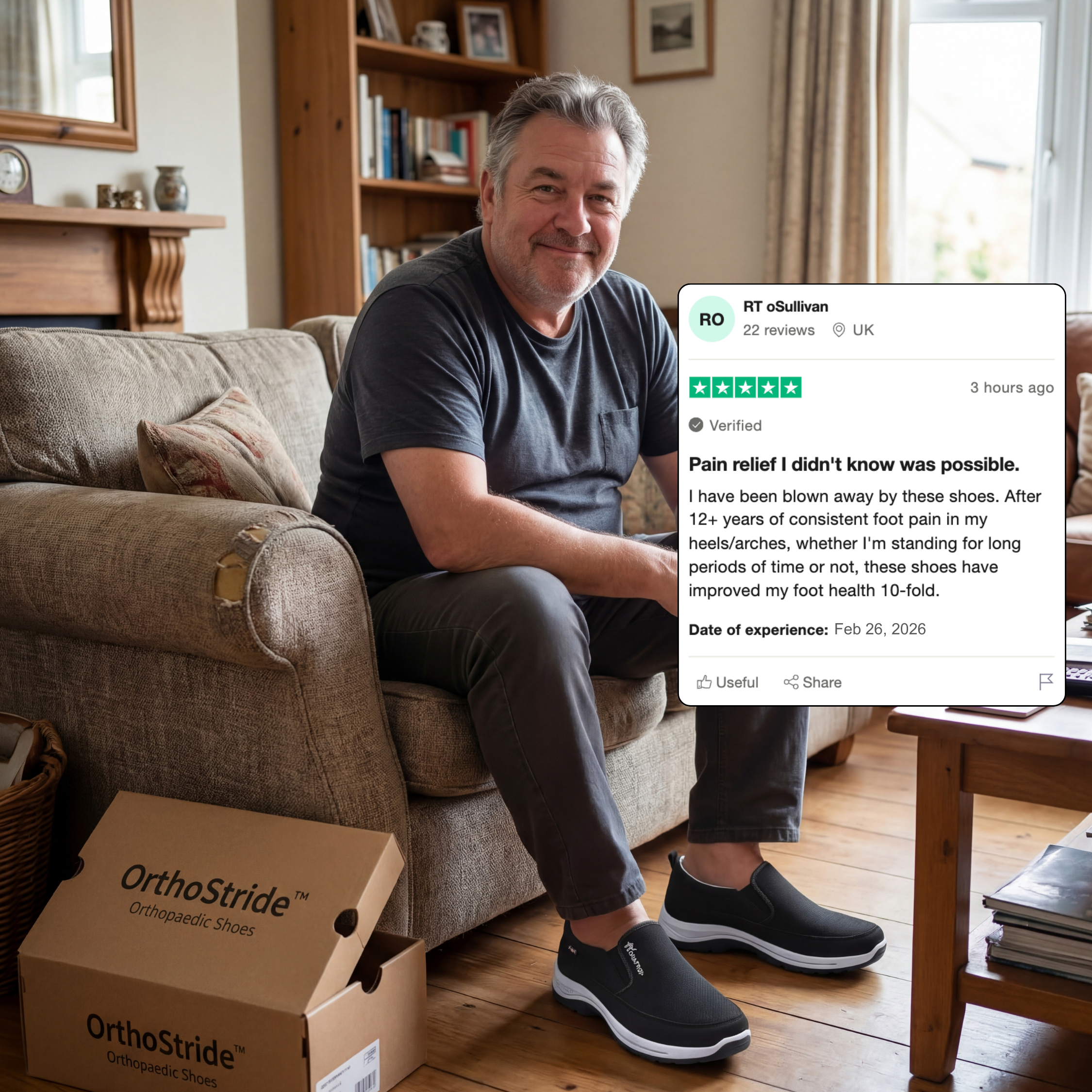 OrthoStride™ | The UK’s Leading Orthopaedic Shoes for Daily Comfort (Complete package)